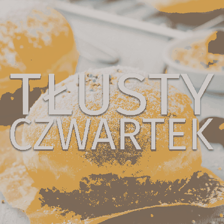 Duży napis tłusty czwartek